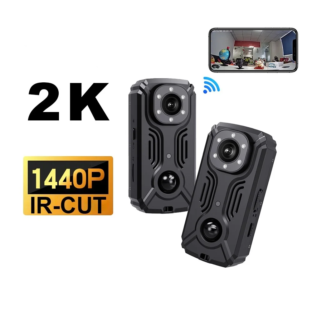 MD37 2K هوت سبوت واي فاي كاميرا صغيرة IR-CUT للرؤية الليلية DVR كاميرا فيديو مصغرة جيب الجسم كام PIR كاميرات الدراجة الرياضة DV