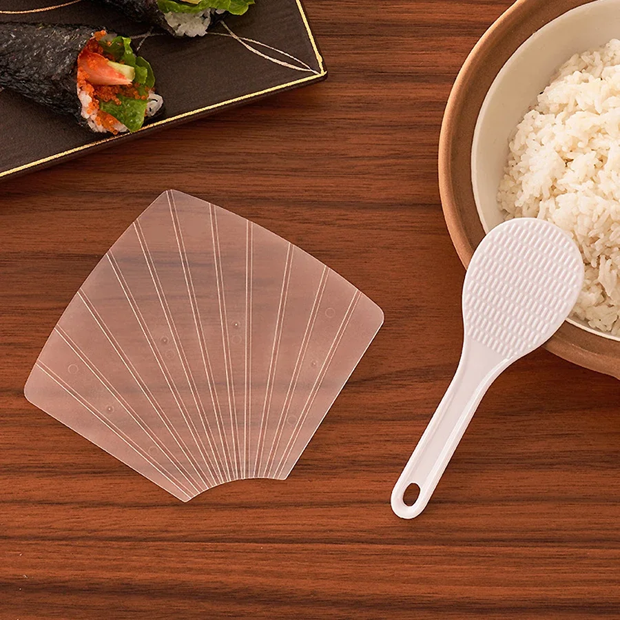 Easy Sushi Making Kit with 2 Hand Roll Sushi Mats And Rice Spatula - Sushi Rolling Mold Kit for Home Kitchen