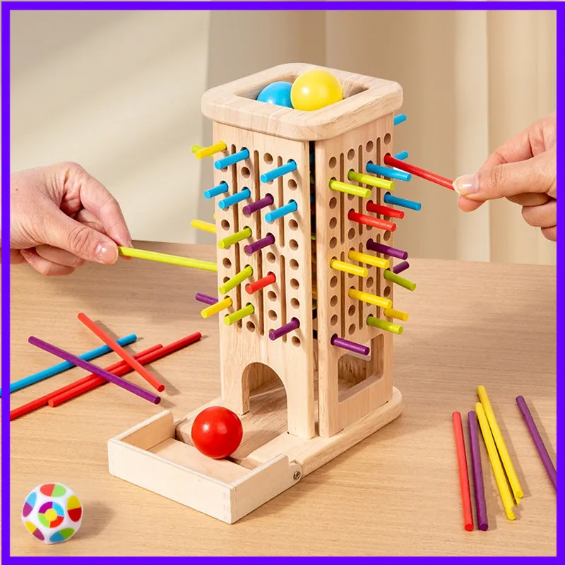 

Детская деревянная палочка Монтессори, башня, игрушка с палочками, игральные кости, моторика, обучение цвету, счетные палочки, развивающие игрушки