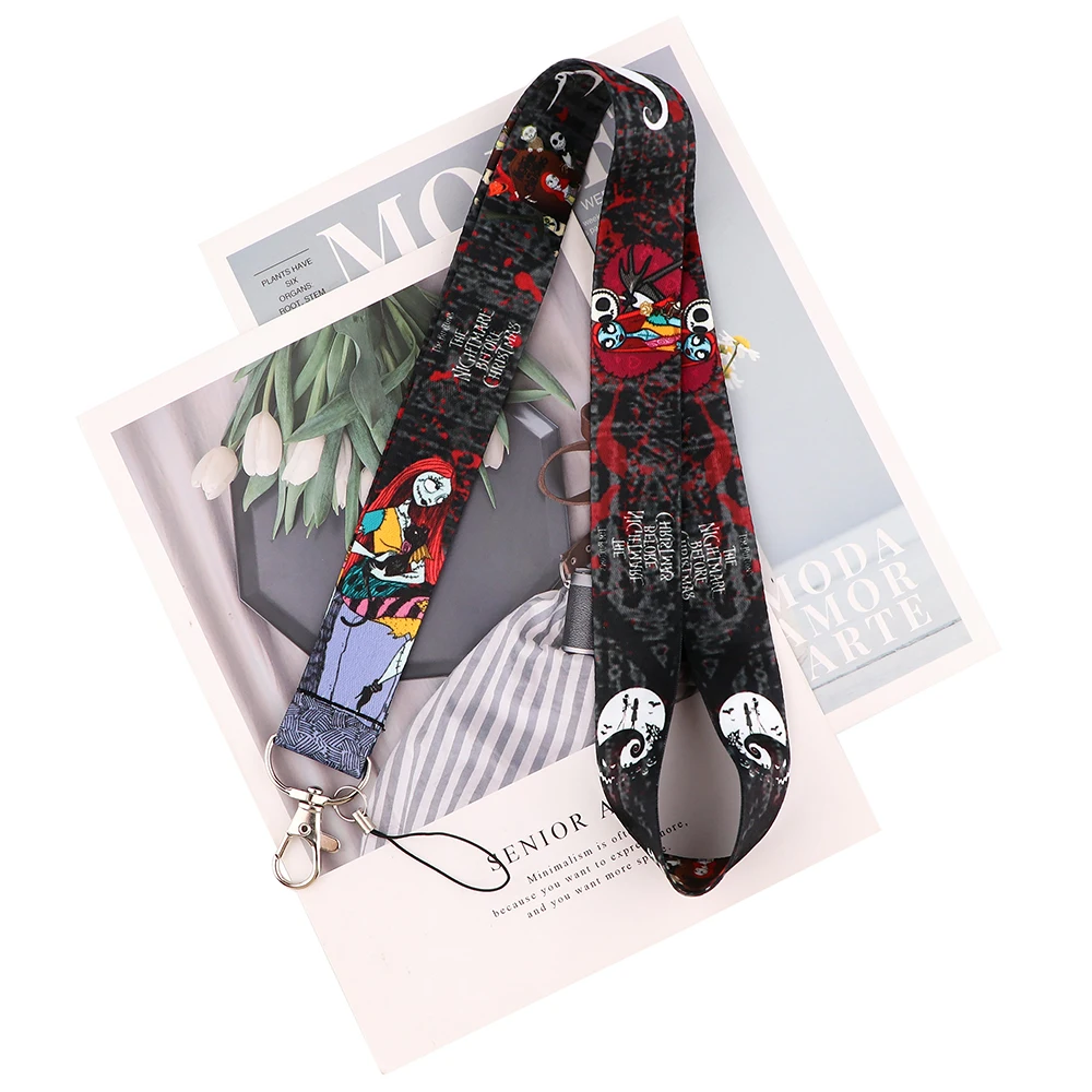 Wholesale 20pcs Christmas Lanyards Santa Claus Neck Strap For Card Badge Gym Keychain DIY Hanging Rope