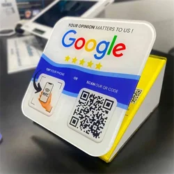 Custom Google Review Sign Social Media Sign QR Code Display Table Display