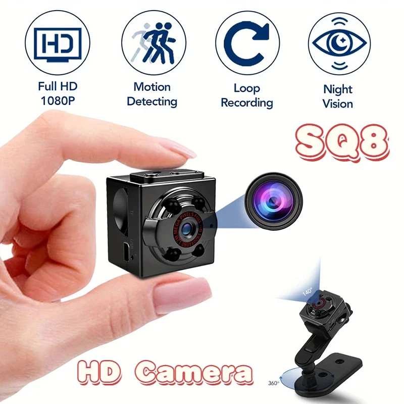 

1080P HD SQ8 Mini Camera Sensor Night Vision Sports Camcorder Motion DVR Sport DV Video Small Camera Outdoor Mini Camcorder