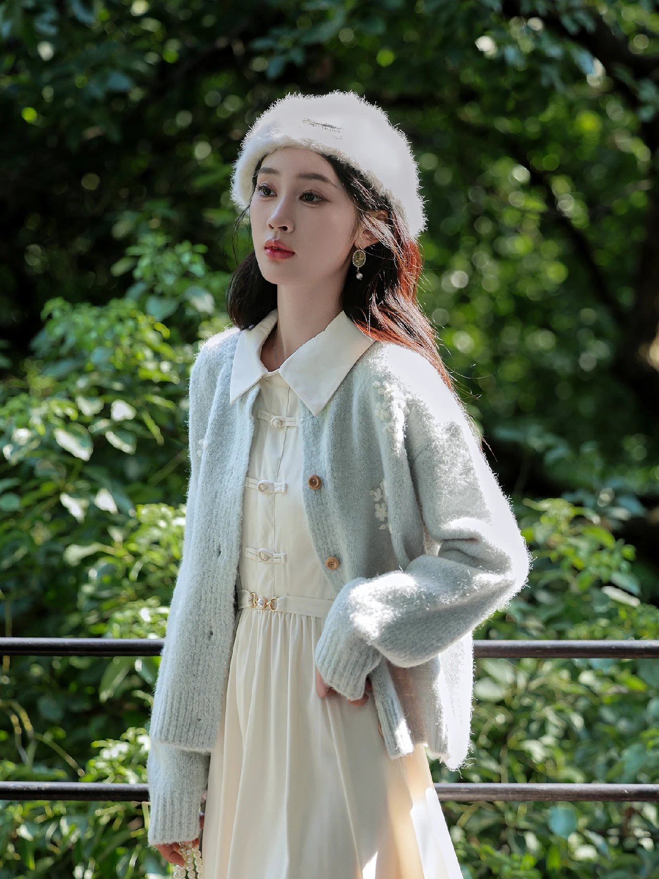 

Милый свободный вязаный свитер, кардиган, женский мягкий синий весенний новый винтажный верхняя одежда Lazy Sle, длинный све, круглый Ne