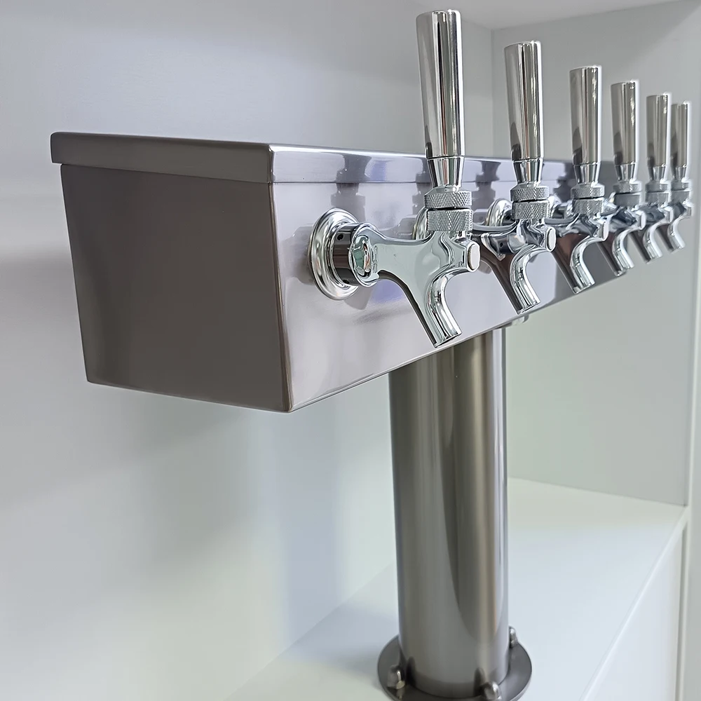 6 Taps Beverage Tower Dispenser Kegerator Beer Tower Drinking Dispenser Beer Tower