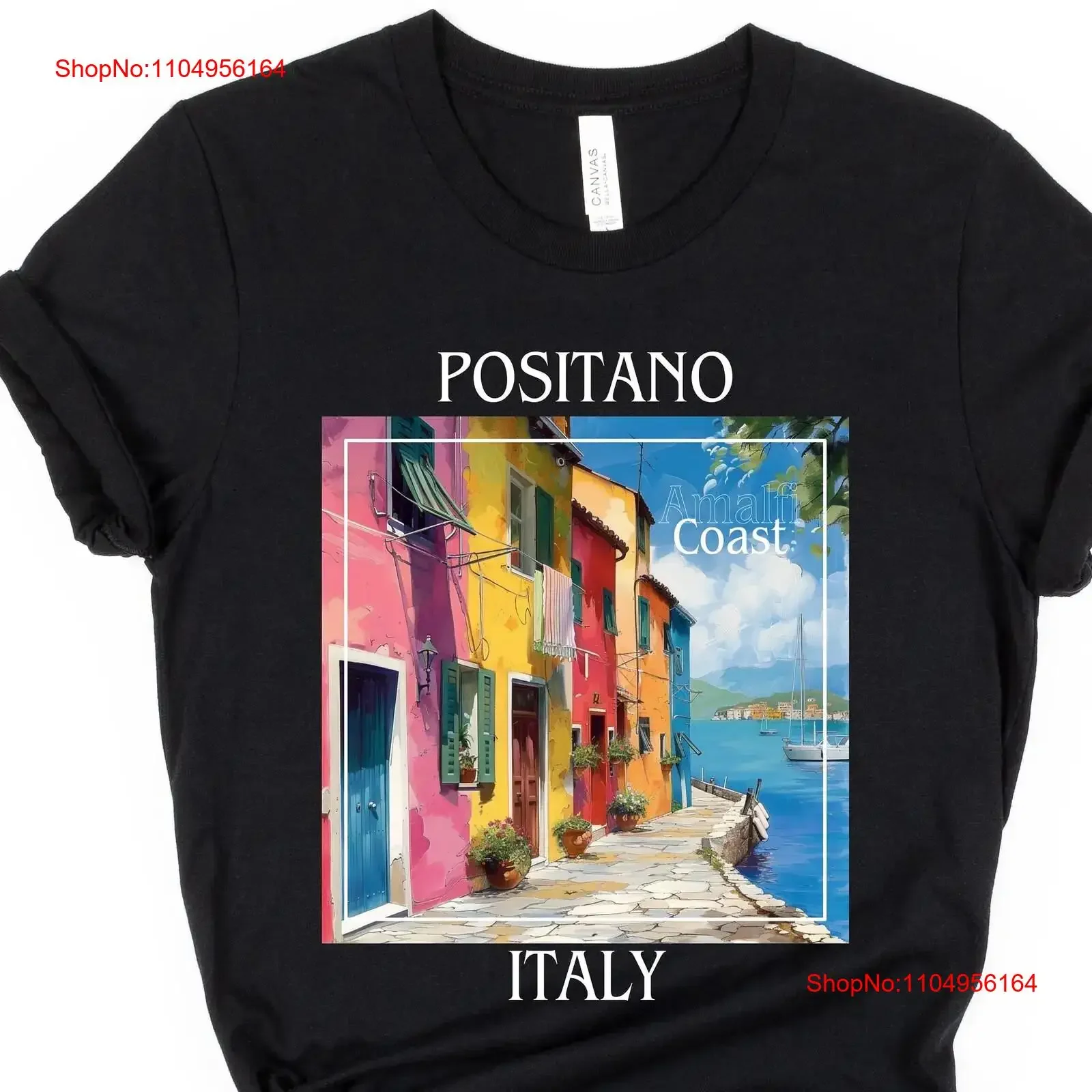 Positano Italia camiseta Italia citas Amalfi Coast vacaciones Dolce Vita lejos Niente niñas viaje camiseta Ciao mujer cuello redondo vintage