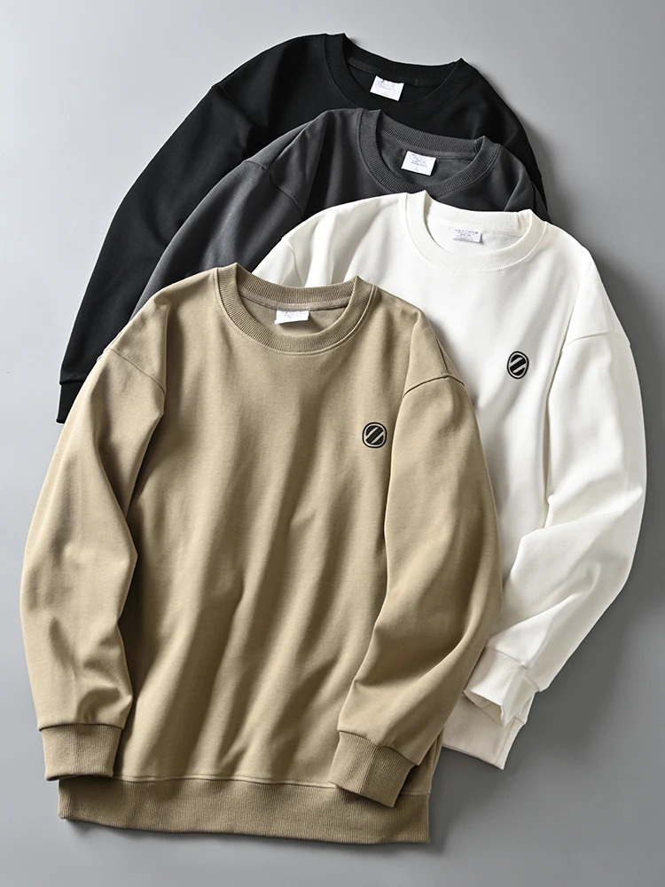  Series Breathable Long Sve Men's Base irt Casual round Ne Sweatirt Loose Fit Versatile Comfortable Cotton