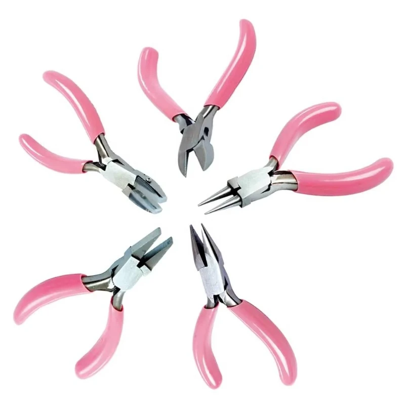 

Мини-плоскогубцы для изготовления украшений 3 дюйма: инструменты для рукоделия, работы с бусинами, плоскогубцы с цепным и круглым носом, боковые кусачки