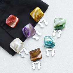 ICEYY Color Irregular Square Shirts Cufflinks Natural Shell Button Covers Set Womens Shirt Cufflinks for Tux Shirt Decoration