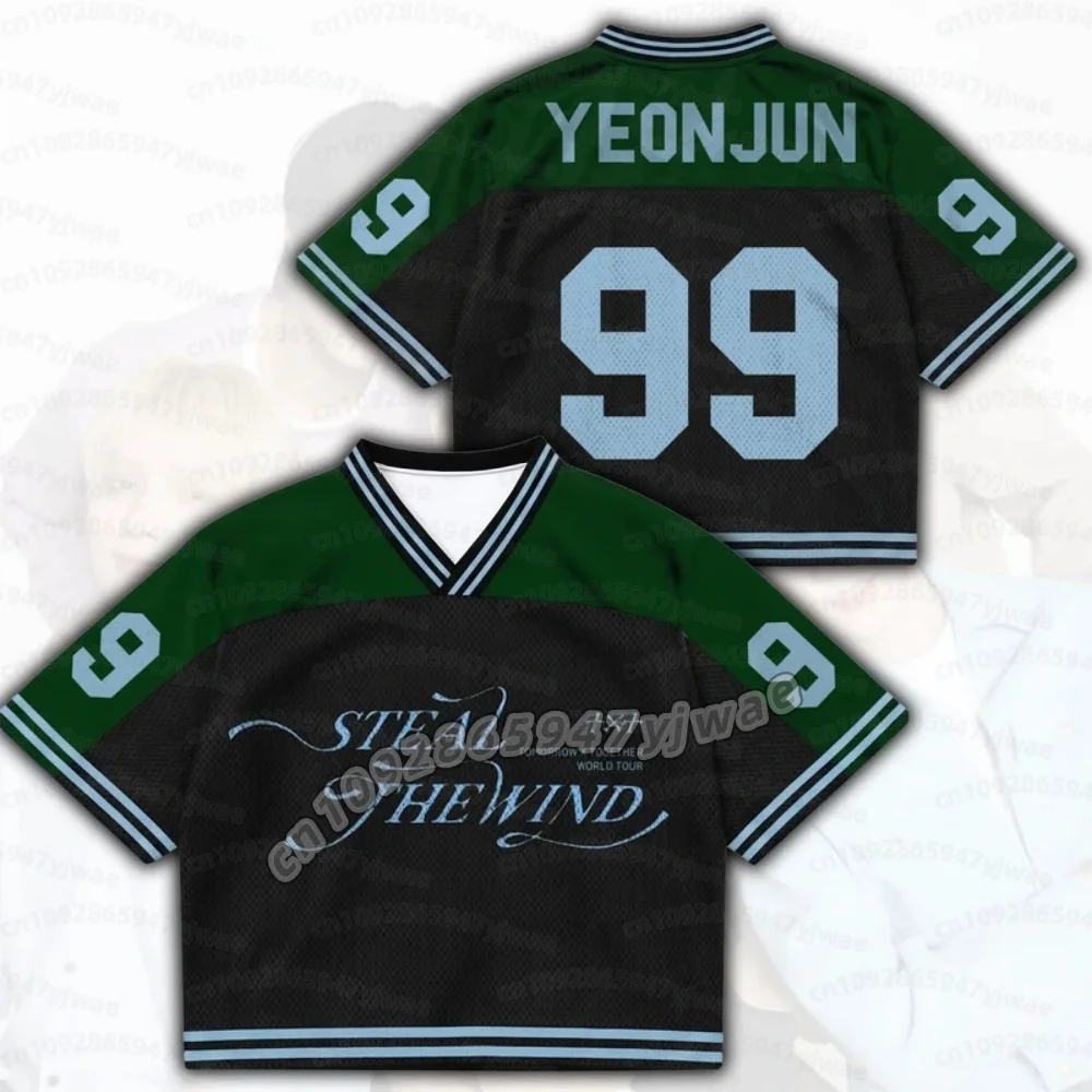 2026 New Men Concert Steal The Wind World Tour Mesh Jersey Gift For Fans Yeonjun Soobin Fans Gift Women Men Kids Adult T-Shirt