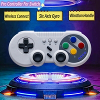 Mini Wireless Controller For Switch Lite OLED Game Console Vibration Joystick NS Gamepads Support Turbo Wake Up Six Axis Gyro