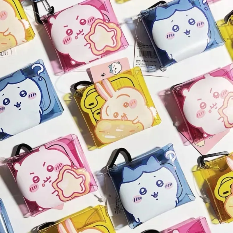 Chiikawa Hachiware 2024 New Anime Kawaii Headphone Bag Usagi Self Deprecating Bear Transparent Key Coin Storage Bag Pendant Gift