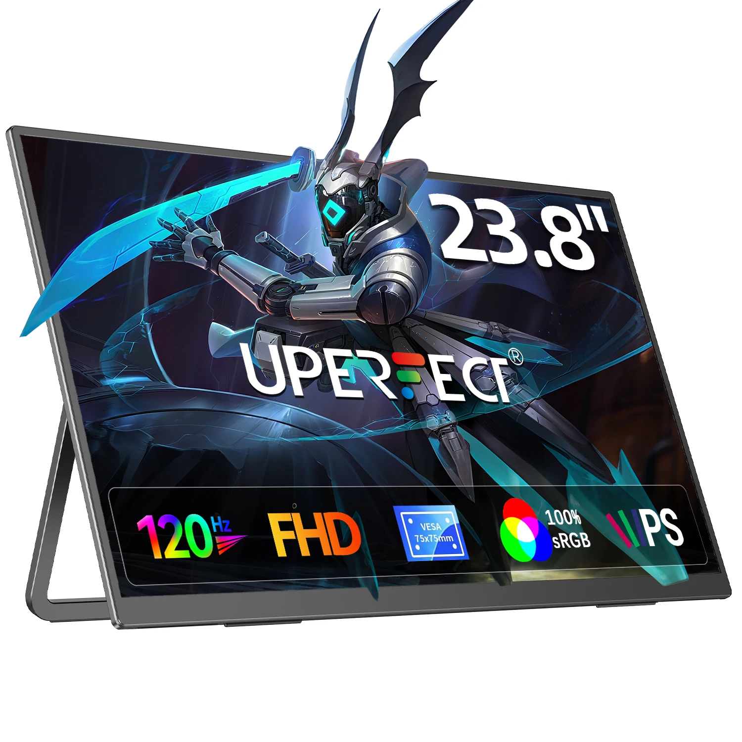 

UPERFECT 23.8” 120HZ Large Portable Monitor 1080P 100% SRGB Gaming Laptop Display External Second Screen For PC Phone Steamdeck