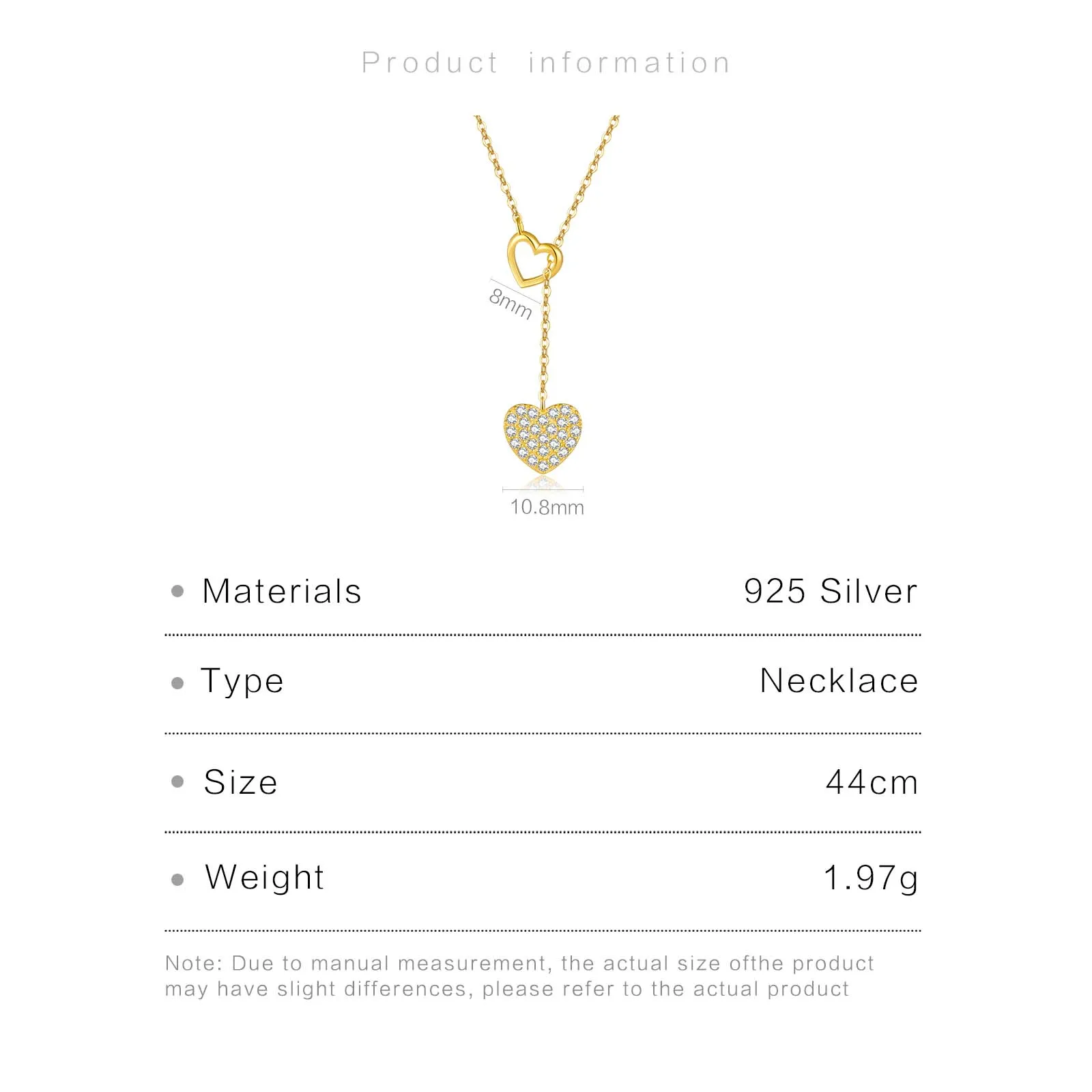 ANDYWEN 925 Sterling Silver Gold Love Heart Pull Heart Move Adjustable Chain Necklace Choker Women Luxury Fine Jewelry