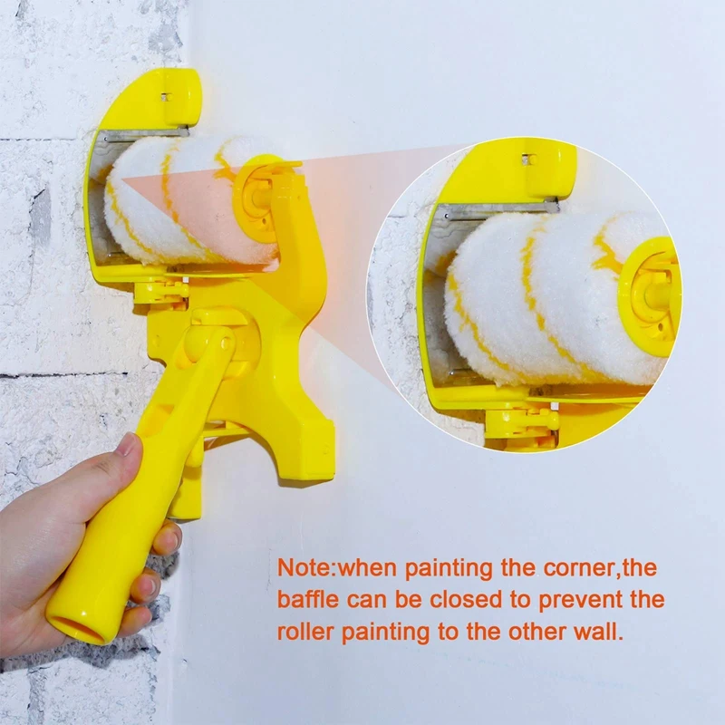 2 Pieces Professional Paint Roller Replacement Paint Edger With Brush Tool Multifunction For Home Room Wall Ceilings