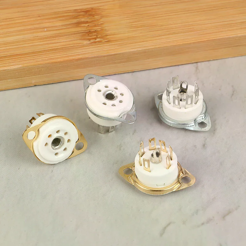 Base de válvula de tubo de vacío de cerámica B7g de 7 pines, 2 piezas, para 6z4/eaa91/ec92, etc. Chasis de Montaje para Amplificador de Audio Vintage DIY