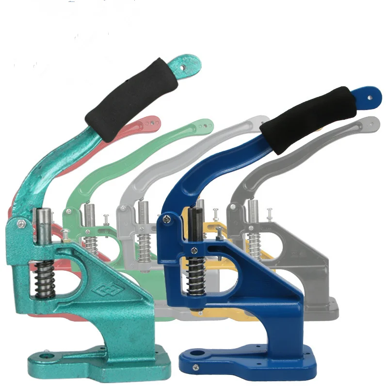 Heavy Duty Hand Drücken Öse Tülle Maschine Punch Tool Kit mit 8mm 6mm 10mm Stirbt und 1500 pcs Gold Silber Ösen – Detail 2