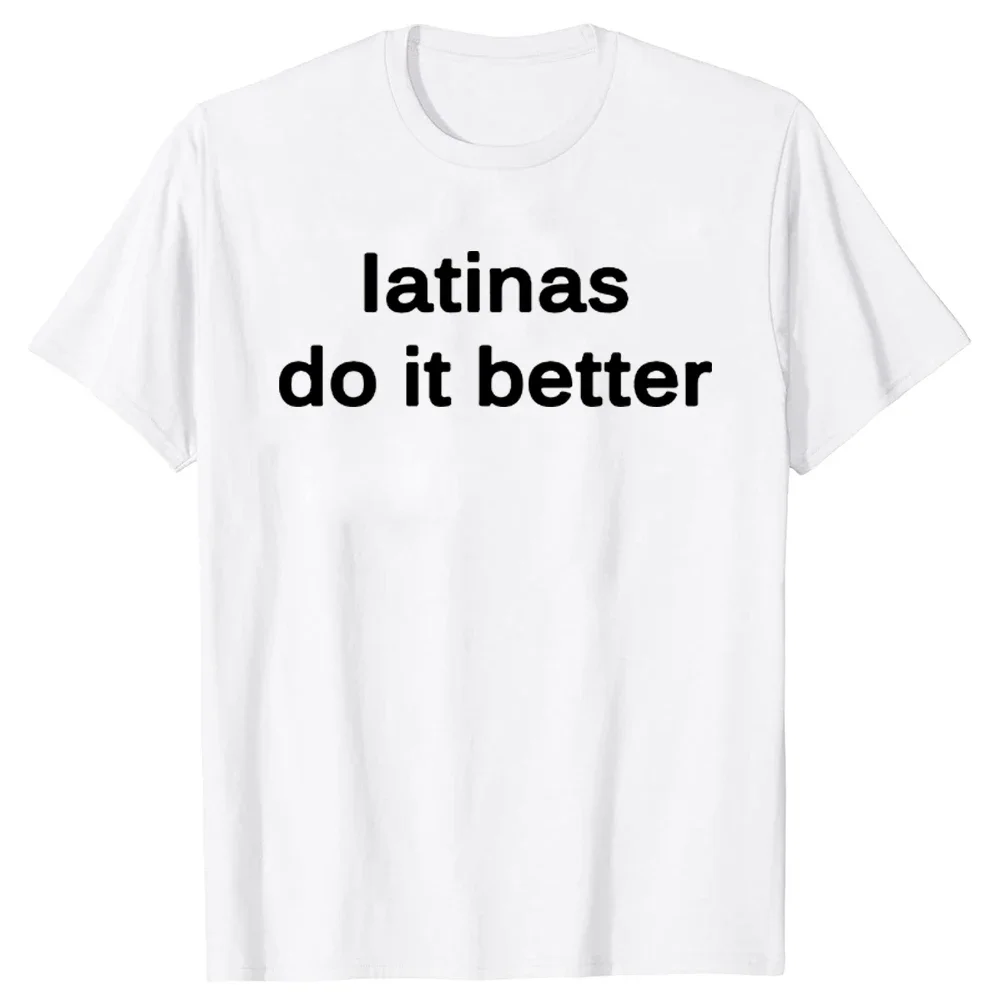 Baby Tees Retro Latin Short Sleeve T Shirts Men Latinas Do Better Print T-shirt Cute Men's Short Sleeve Tops Tees Harajuku 2024