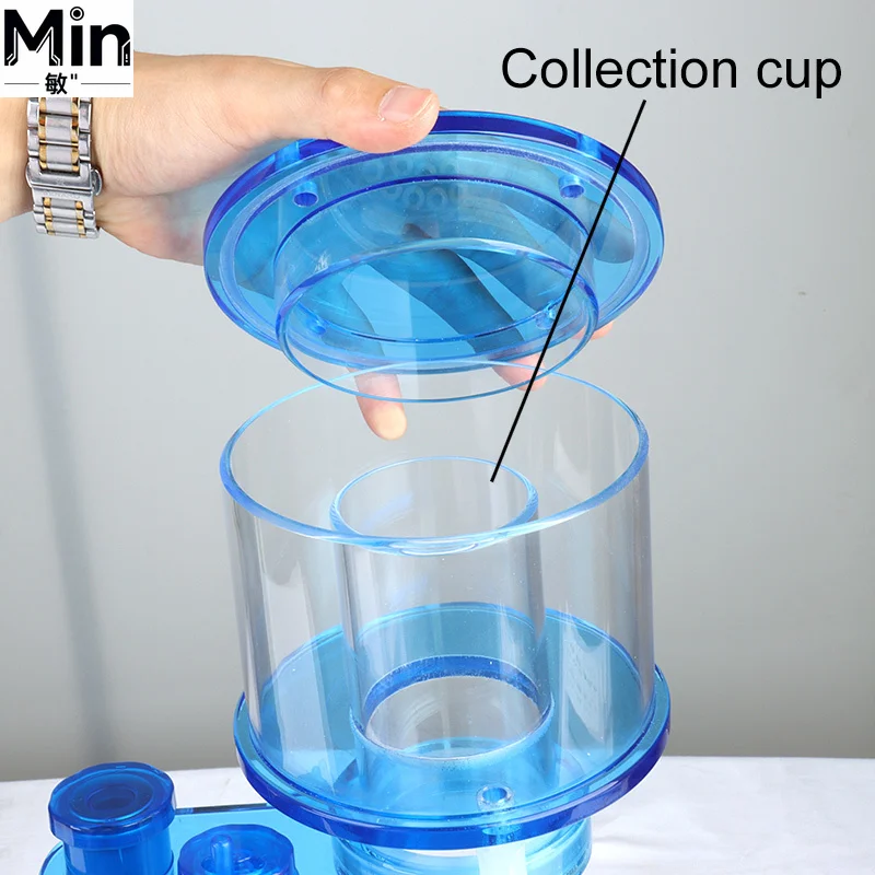 Quiet DC Pinwheel Pump Protein Skimmer for Saltwater Aquarium Essential Filtration Equipment for Fish Tank Lab
