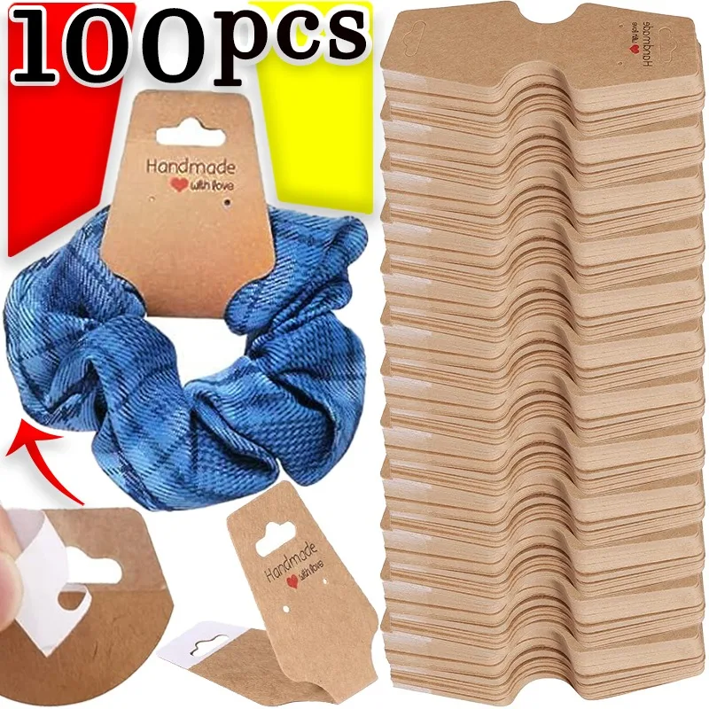 Headrope Packaging Label Bracelet Show Cards High Quality Adhesive Kraft Paper Jewelry Display Labeling Ornaments Exhibit Tags