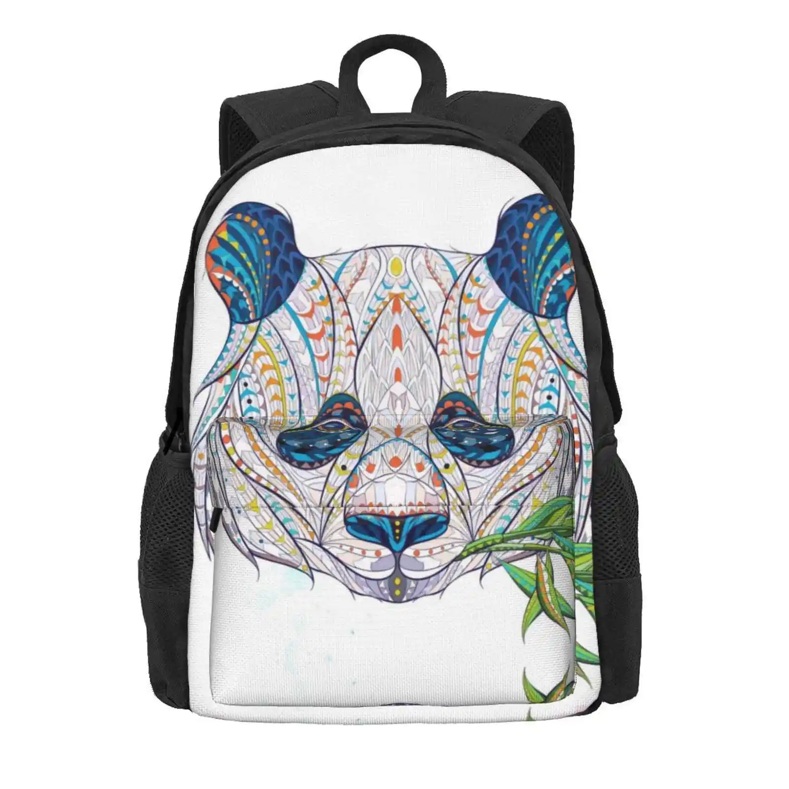 Ethnic Highly Detailed Panda Hot Sale Schoolbag Backpack Fashion Bags Panda Bear Isolated Peace Freindly Friend Furry Mammal