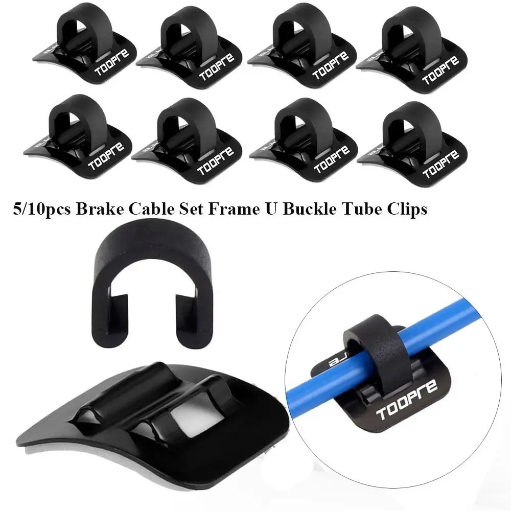 5/10pcs Aluminum Bike Oil Tube Fixed Clamp Conversion Trap Adapter Bicycle Shifter Brake Cable Frame U Buckle Tube Clip Guide