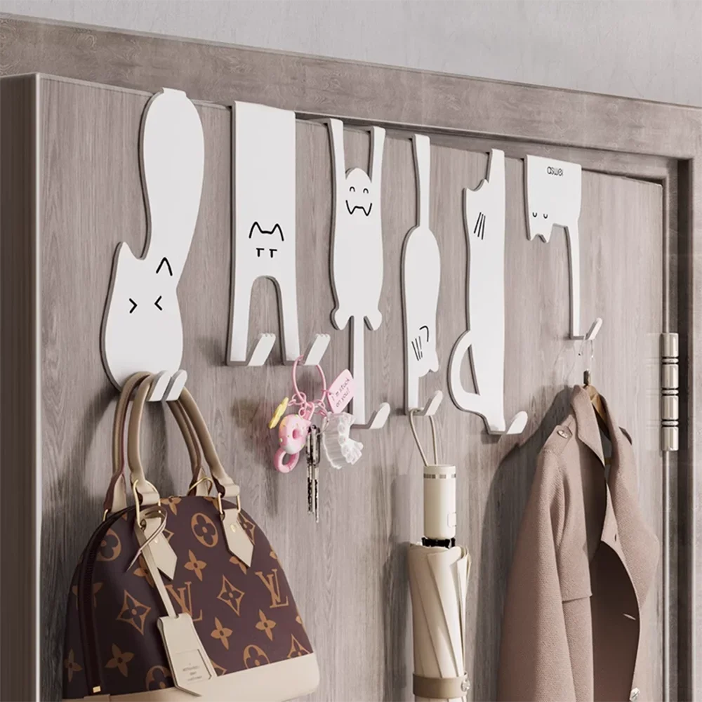 Individual Small Behind-the-door Hangers No-hole Door Hooks Storage Racks Kitchen Cupboard Doors Hats Wall-mounted Coat Racks