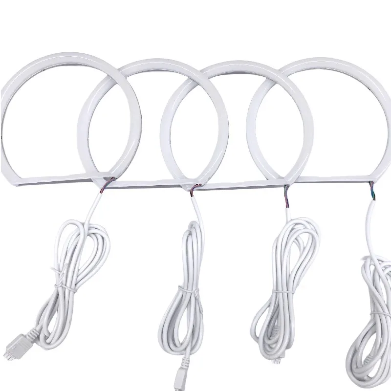 

Для BMW E36 E38 E39 E46 2D Coupe HID Фара RGB 4X131MM Светодиодная хлопковая лампа LED Angel Eyes Kit Halo Ring DRL News