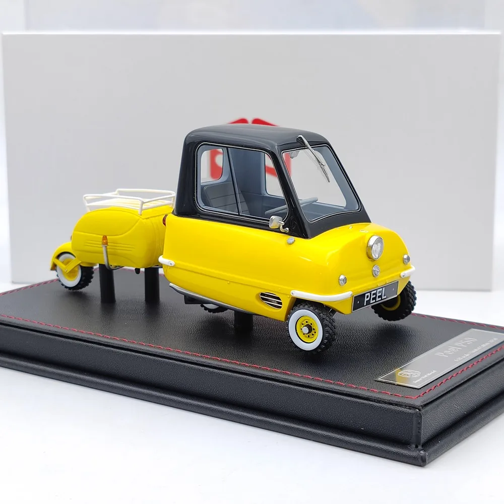 1/18 Super Unit Model For PEEL P50 w/Pav Trailer 1964 Yellow Resin Car Limited Collection Auto Toys Gift