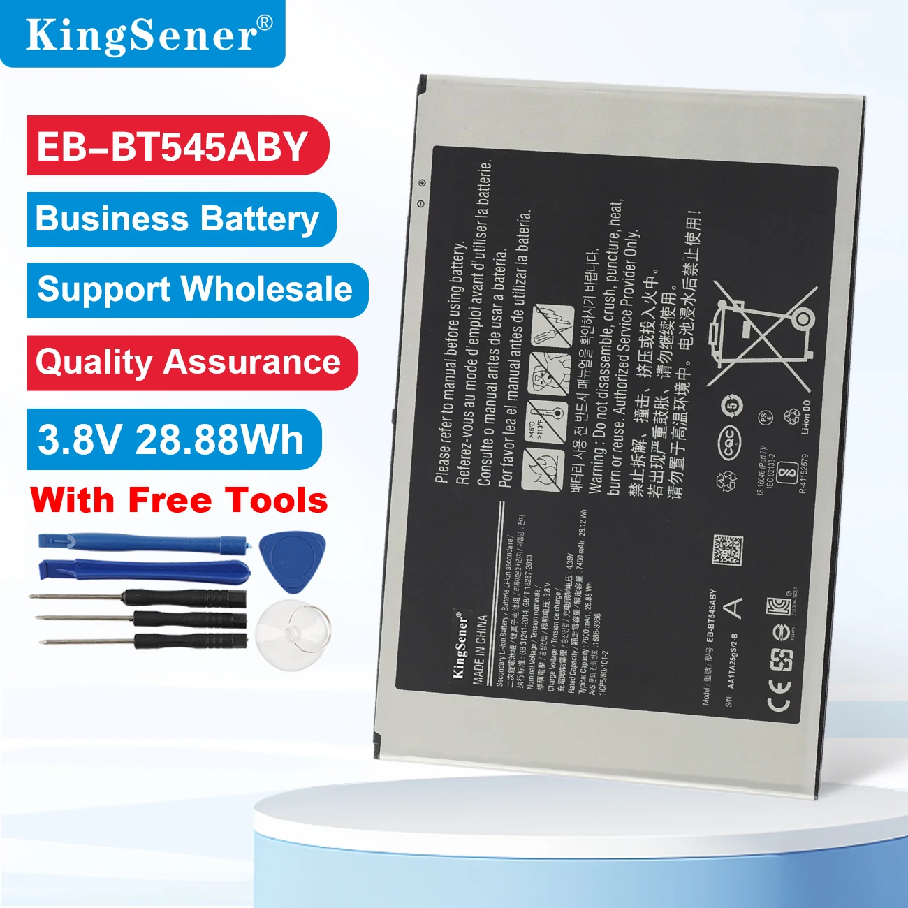 EB-BT545ABY 3.8V 7600mAh Tablet Battery For Samsung Galaxy Tab Active Pro SM-T545 SM-T540 SM-T547 Tab Active Pro 10.1”