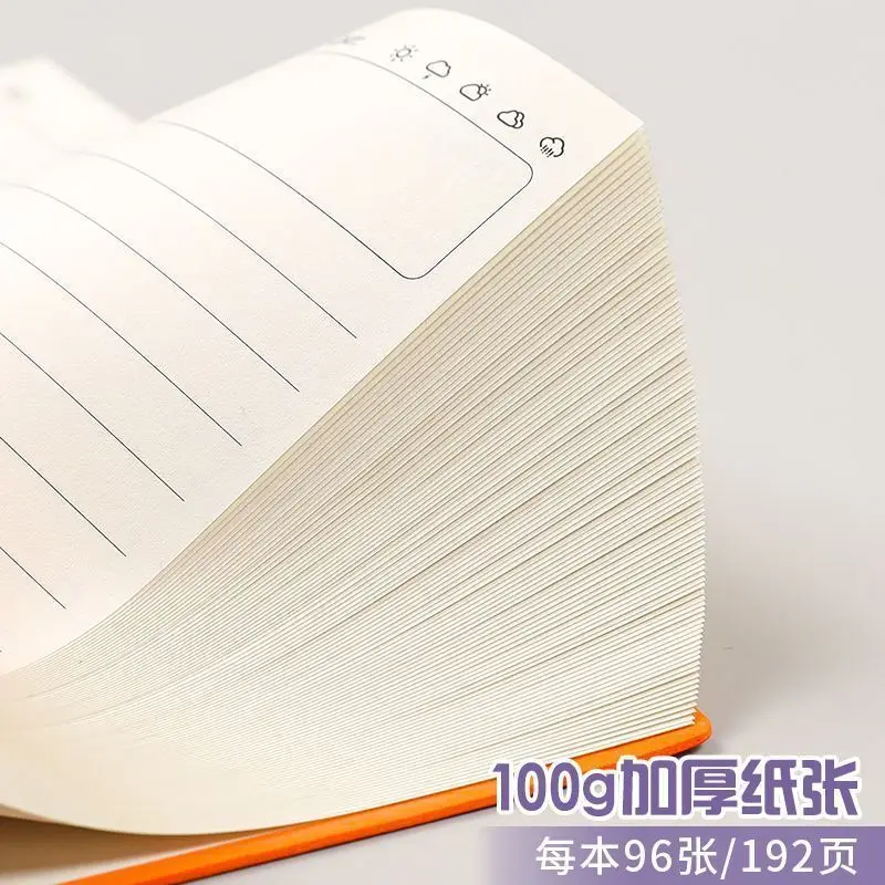 Portable small self-discipline clock in notebook pocket notebook square notebook mini daily planner planner organizer  diary