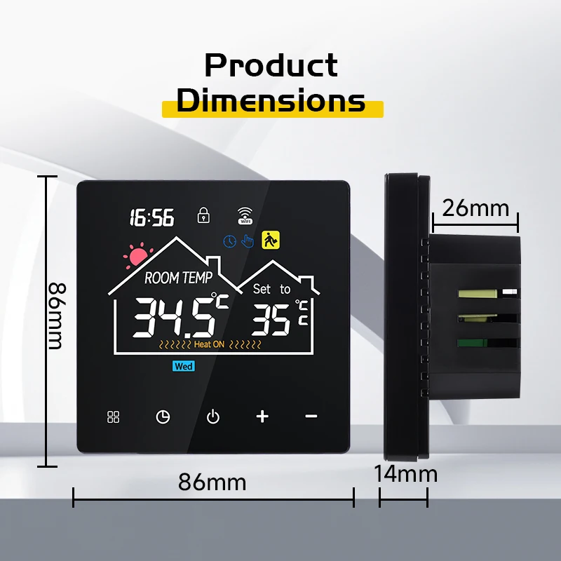 

TUYA Smart WIFI Термостат для подогрева пола - Газовая настенная плита и водяной подогрев пола, совместимый с функцией связи