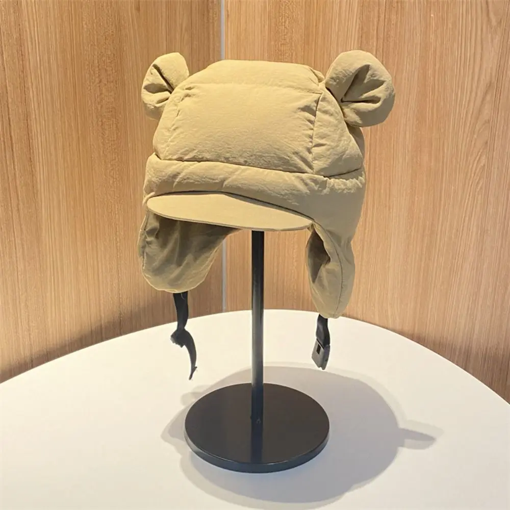 

Outdoor Warm Cold Protection Down Cotton Bomber Hat Parent-Unisex Ear Protection Pullover Cap Balaclava Snowing Beanies Unisex