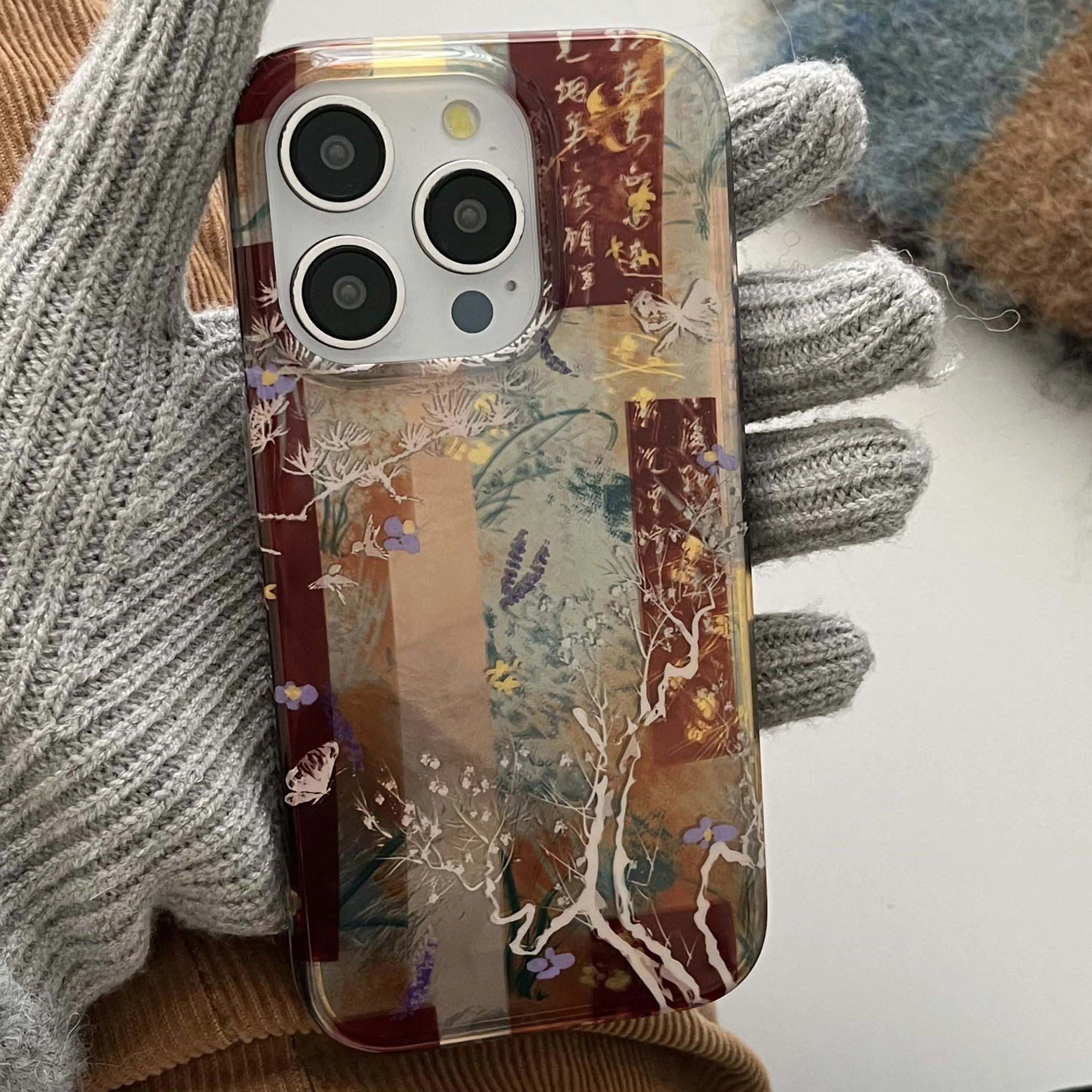 

Чехол FULL COVERAGE в стиле ретро с чернилами и мытьем в виде бабочки для iphone 13 12 15 pro max, чехол для телефона