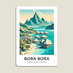 Bora Bora French Polynesia Magnet Kids Refrigerator Baby Funny Colorful Cute for Fridge Organizer Decor Magnetic Holder
