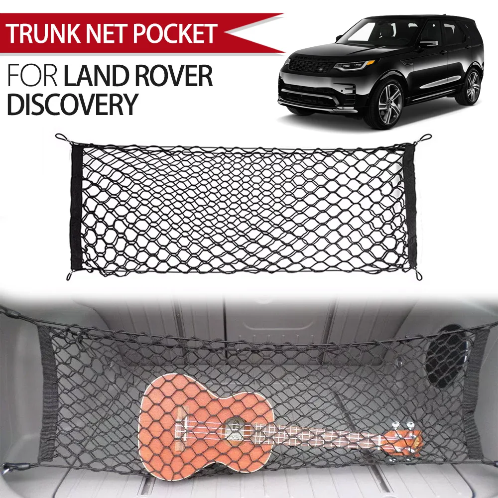 

1pc Car Cargo Net, Trunk Item Storage Organizer, Suitable For Land Rover Discovery 2009-2023 2024 2025, Including Mounting Hooks