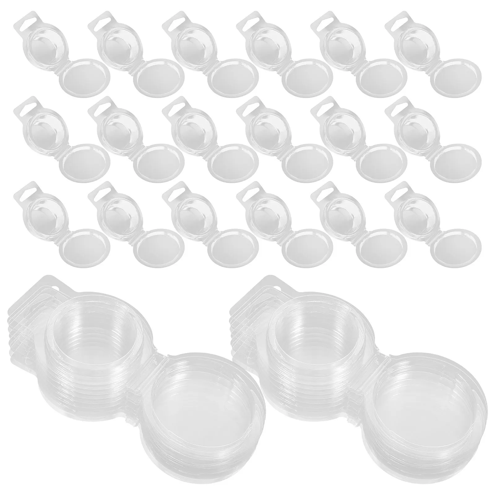 

100Pcs Wax Melt Molds Transparent Clear Rectangle Mold Cube Container Clamshell Design for DIY Soap Making