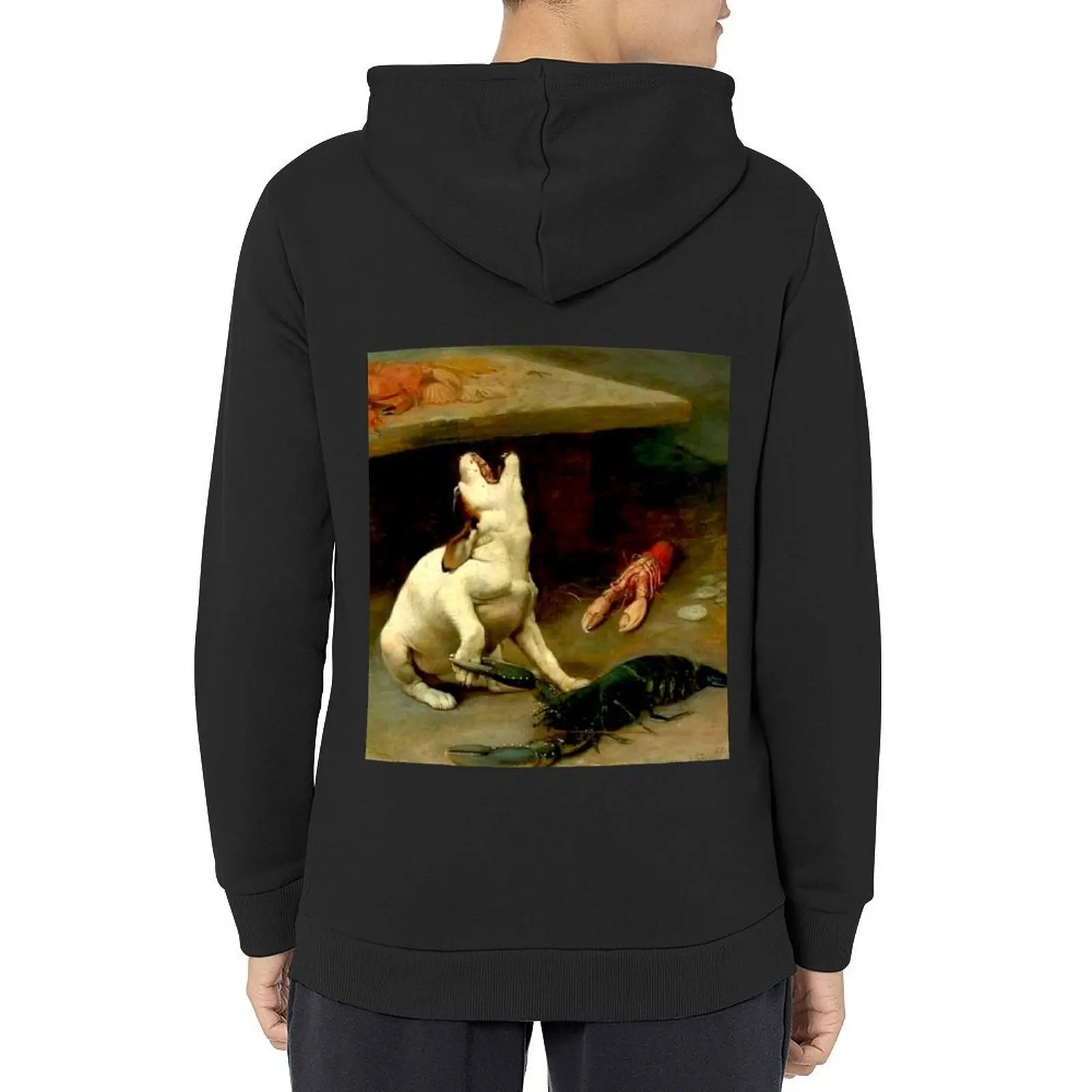 

Puppy Bitten By Lobster Hoodie mens designer clothes autumn jacket men men's autumn clothes anime clothes hoodie oversize