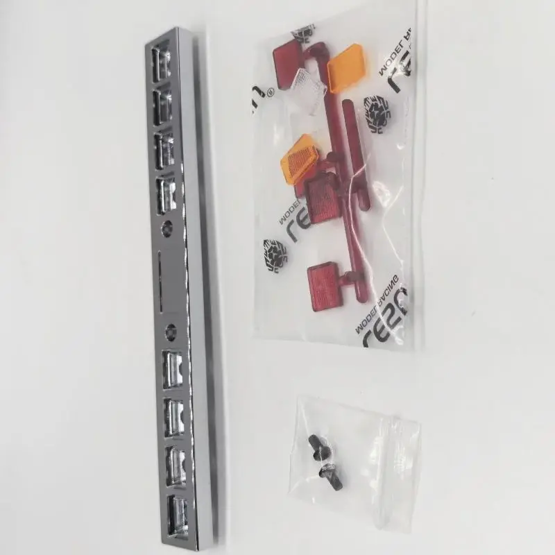 For 1/14 LESU Metal Rear Bumper Taillight TAMIYA King Hauler Globe Liner Grand Hauler RC Tractor Truck DIY Model RC Accessories