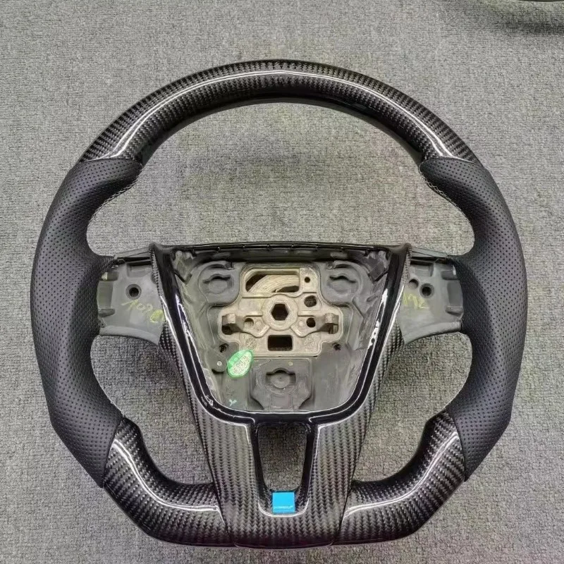 Direct Sale Carbon Fiber Racing Style Steering Wheel for  XC60 XC90 Steering Wheel Modification Custom in Black Color