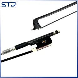 Nice-lookingNew light black Grid carbon Fiber plaid viola bow ,Siberia black Horsehair horsetail