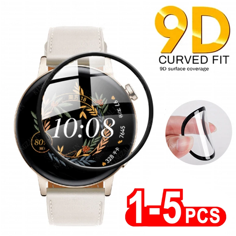 9D Protective Film For Huawei Watch 3 Pro 42mm 43mm 46mm Runner Full Screen Protecto For Huawei Watch GT 2 Pro GT 2E (Not Glass)