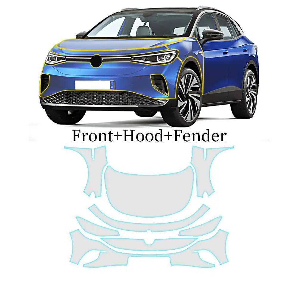 

For Volkswagen ID.4 2021-2024 TPU Paint Protection Film Self-Healing Clear Bra Pre-cut PPF Kit Car Body Anti-Scratch Resistant