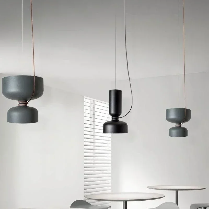 Nordic Danish Designer Creative Chandelier Restaurant Bedroom Forged Iron Lampshade LED Pendant Lamp Study Interior Decor Lights