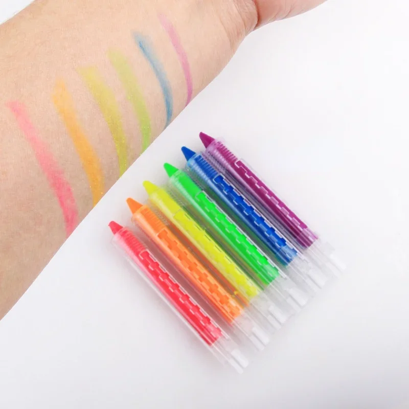 1 Box Washable Art Body Painting Makeup Paint Rainbow Art Tattoo Paint for The Face Paint Colored Child Kid Color Pen Party Gift