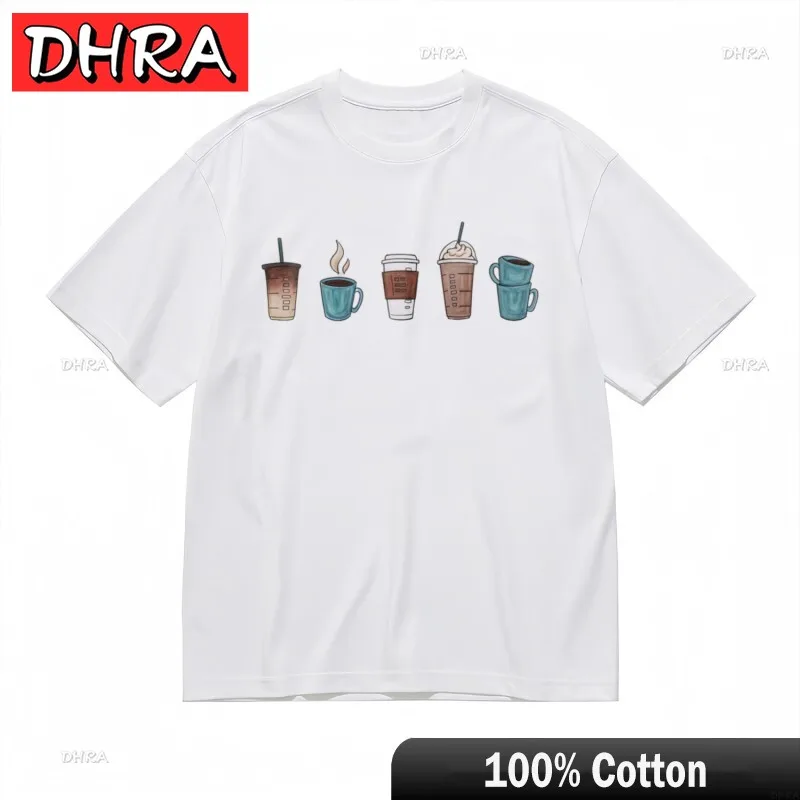 

Women's Fashion Classic T-Shirt Artistic Drink Series Gradient Design Tee Graphic Edgy Casual Creative Tops Edgy Casual