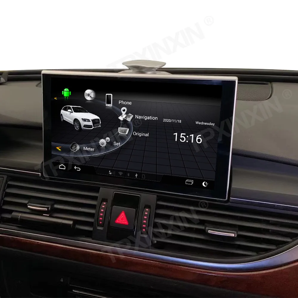 راديو سيارة بشاشة تعمل باللمس لسيارة أودي A6 2012-2018 أندرويد نظام تحديد المواقع للسيارات الوسائط المتعددة راديو تلقائي وحدة استقبال ستيريو #6
