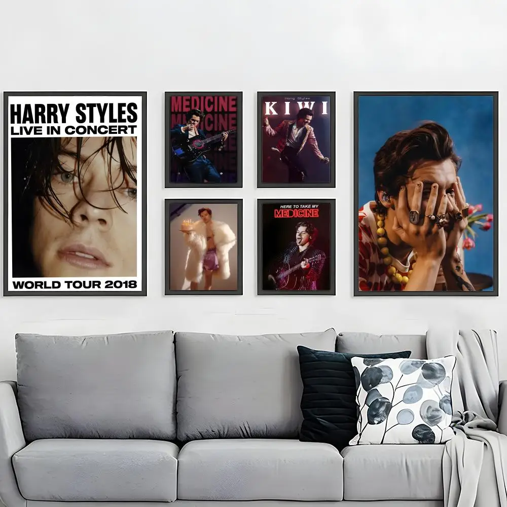 Popular Singer Harry Styles Poster HD Waterproof Self-Adhesive Wall Art – Multi-Scene Use, Top Gift Pick