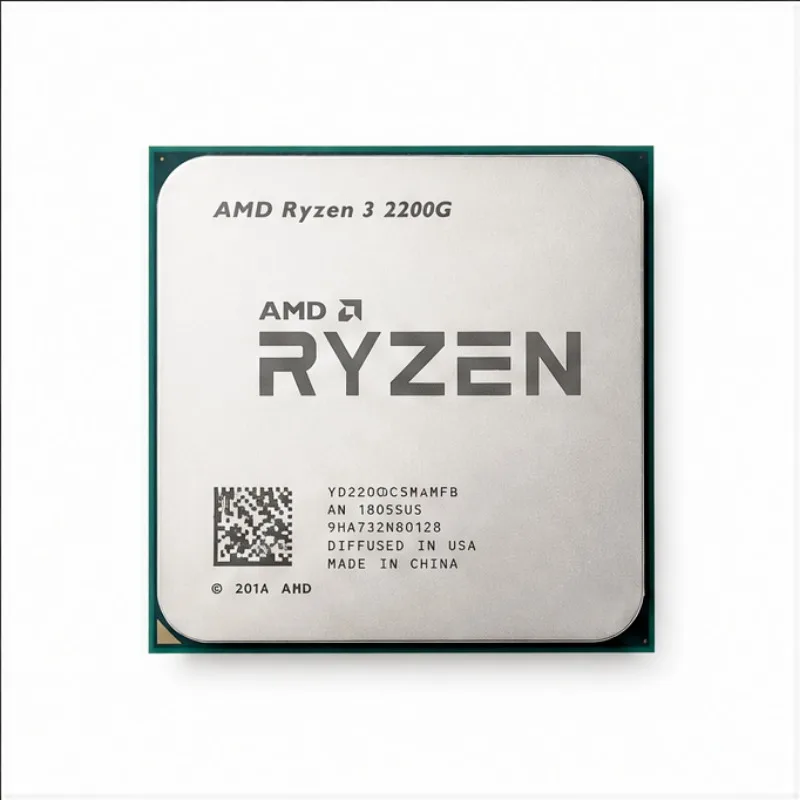 Used AM4 APU Ryzen 3 2200G With Built-in Vega 8 Graphics No Dedicated GPU Required 3.5GHz 4C4T 65W TDP Desktop CPU For Light Gam