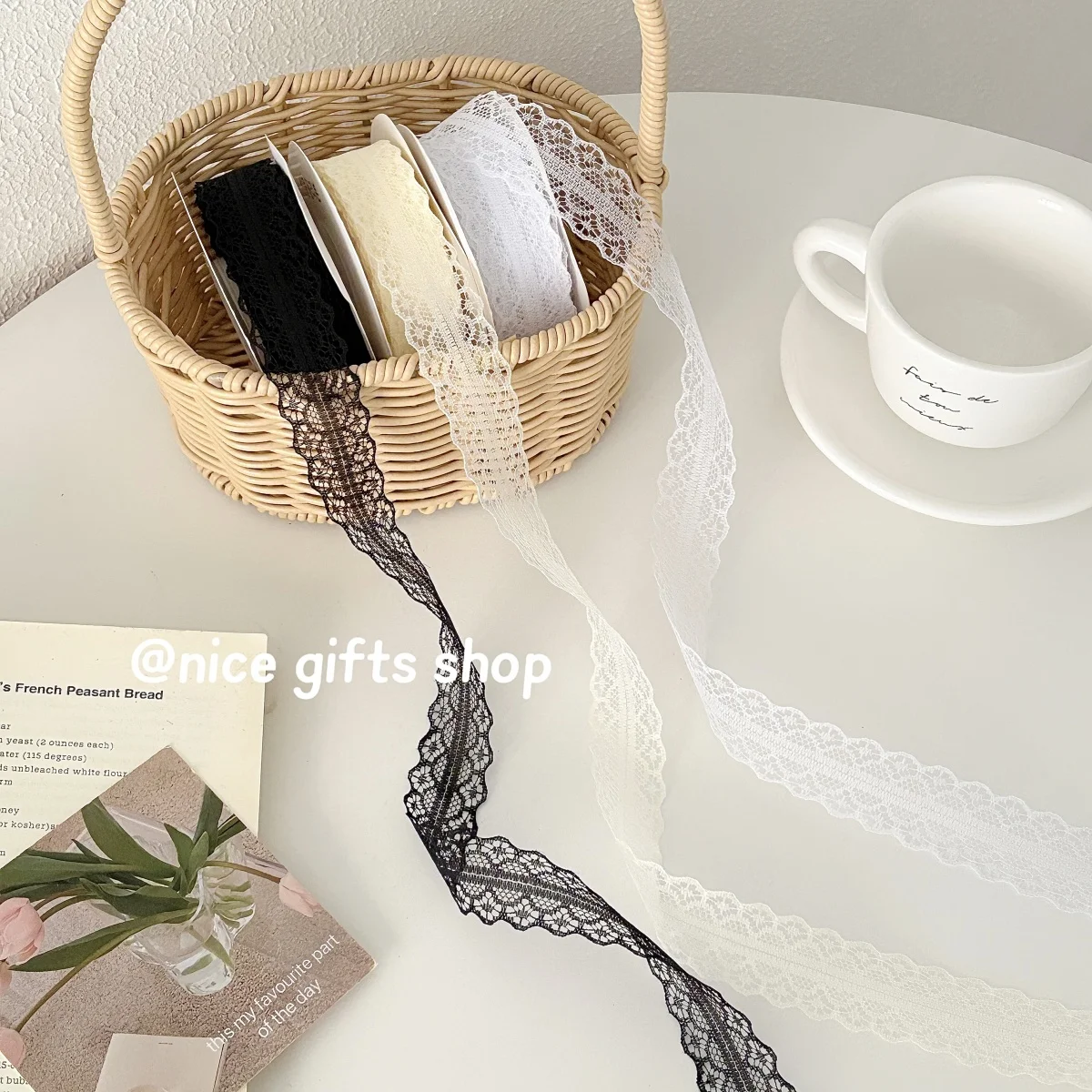 1/3pcs Cut-out Lace Ribbon Valentine's Day Bouquet Gift Decoration Straps DIY Hair Accessories Clothing Materials Wedding Ribbon