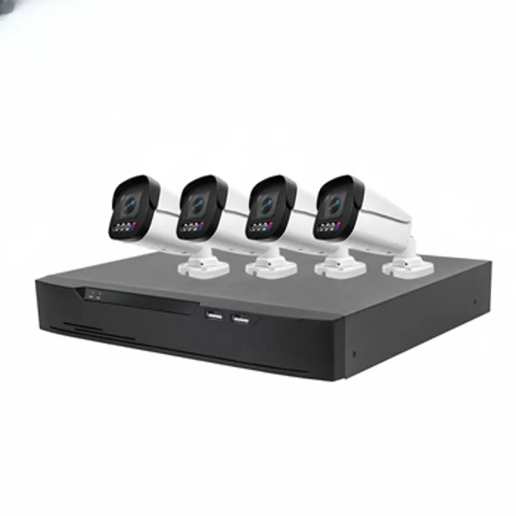 Security Camera System 4K IP POE Camera 8CH 4K POE NVR Kit Two-Way Audio Human Vehicle Detection P2P CMS 7/24 Recording